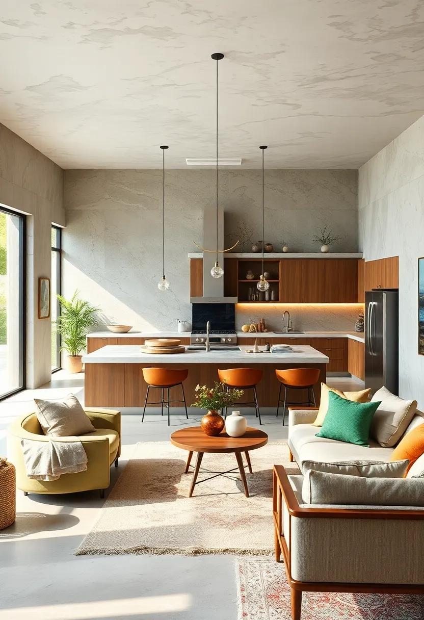 Open Concept Oasis: ​Explore a seamless kitchen design that connects with living spaces, incorporating ‌sustainable textiles and furnishings that highlight comfort and ecological consciousness
