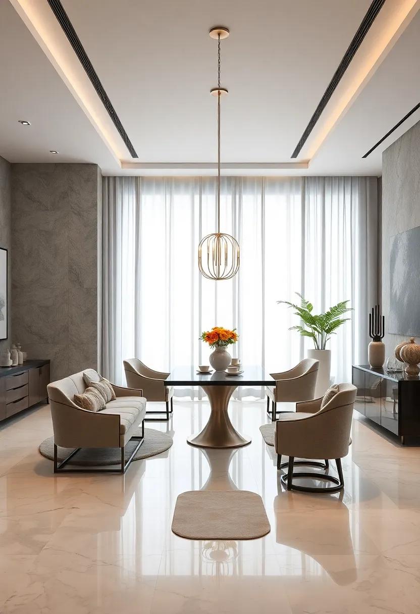 Ethereal⁤ Grey Veining: Soft‍ grey ​veined marble⁤ floors lend​ an​ air of‌ sophistication, perfectly paired ⁣with‍ understated‌ decor‍ that ⁣allows the flooring ‍to ⁢shine in⁤ this minimalist dining‍ venue