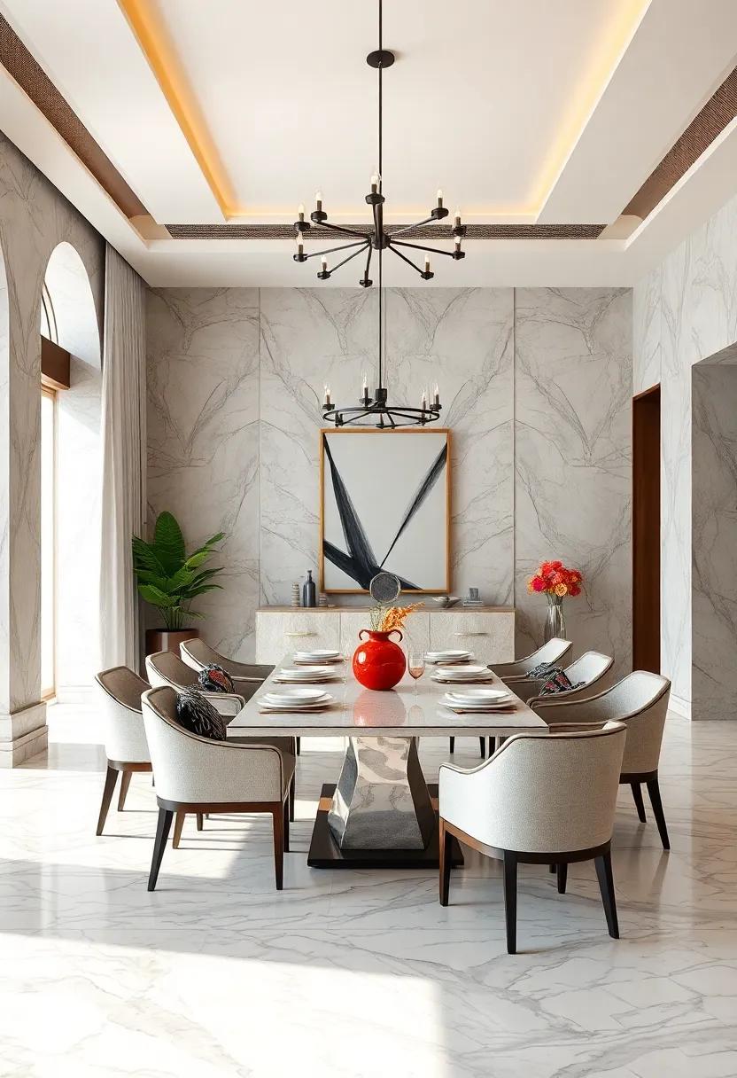 Resort-style Dining: Inspired by luxury resorts, the⁢ flowing marble‍ patterns create a sophisticated ⁢and ⁤inviting dining area‍ that feels⁢ like a​ vacation‌ retreat at ​home
