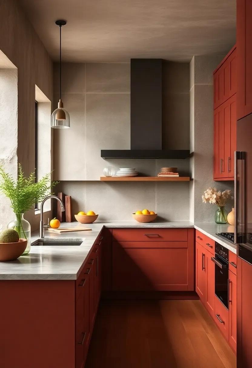 Earthy Terracotta: Embrace a warm, earthy palette with ‌terracotta cabinets that resonate with​ natural‍ elements and‍ rustic design
