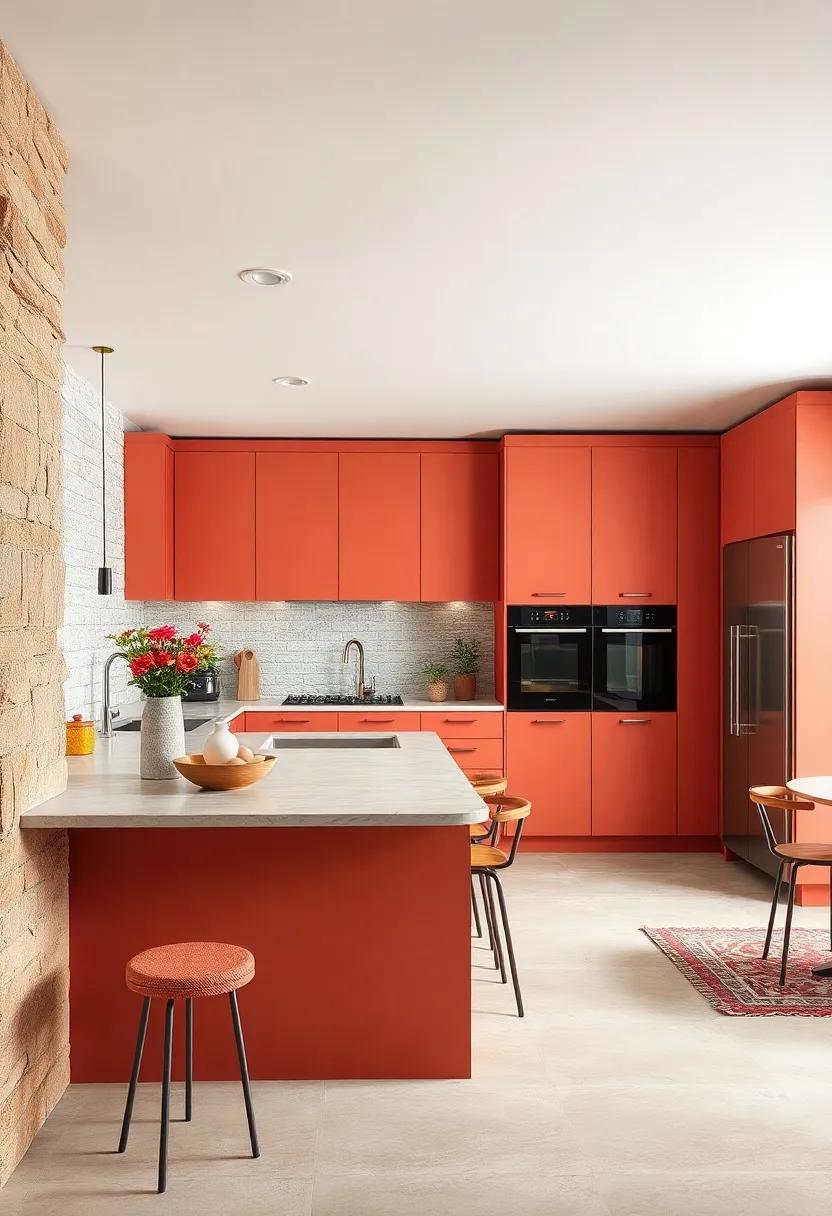 Muted‌ Coral: A⁣ trendy choice,‍ muted coral cabinets provide⁢ warmth ‍and liveliness without overwhelming the senses