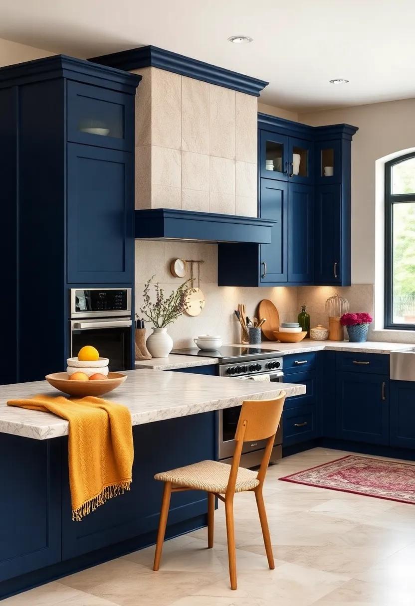 Striking Indigo: Indigo cabinets ‌bring an air of refinement while introducing​ a captivating⁣ splash of color ⁤that pairs well with various decor