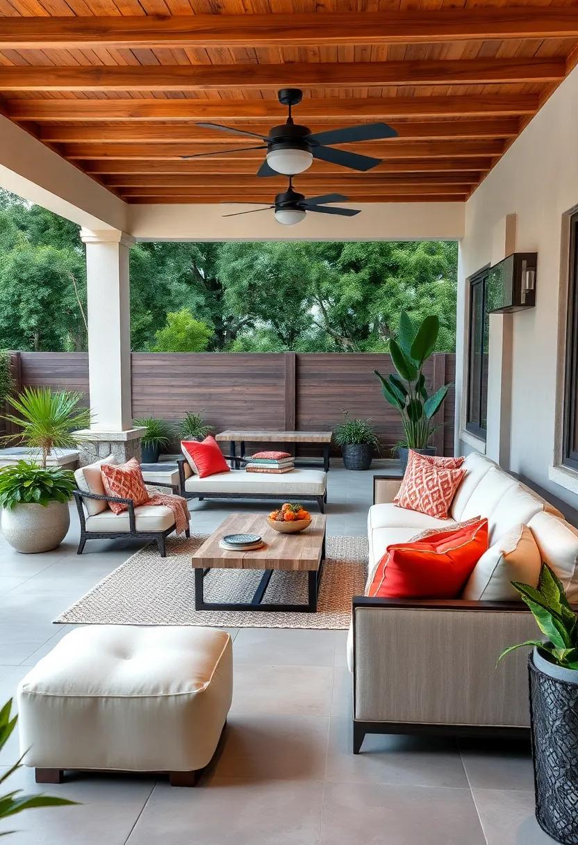 Love Seat Lounge: transform a spacious patio with interconnecting loveseats and sectionals, encouraging intimate conversations without sacrificing comfort