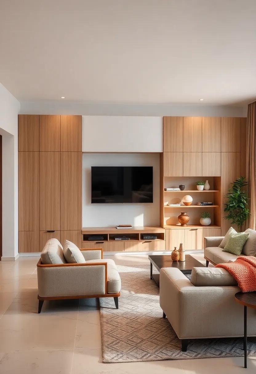 Functional Entryway Storage: ⁣Extend your‍ living room’s ‌capabilities‍ with a wall unit that provides dedicated space for‌ entryway ⁢essentials, ​seamlessly merging functionality and style
