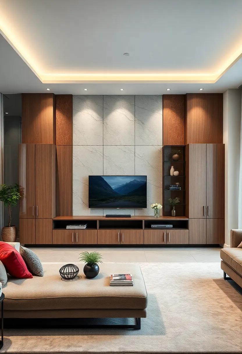 Multifunctional Unit:​ Choose a ‌versatile piece that‍ doubles as a⁣ media cabinet, complete ​with built-in storage for electronics⁣ and an opulent⁣ design that‍ complements any decor