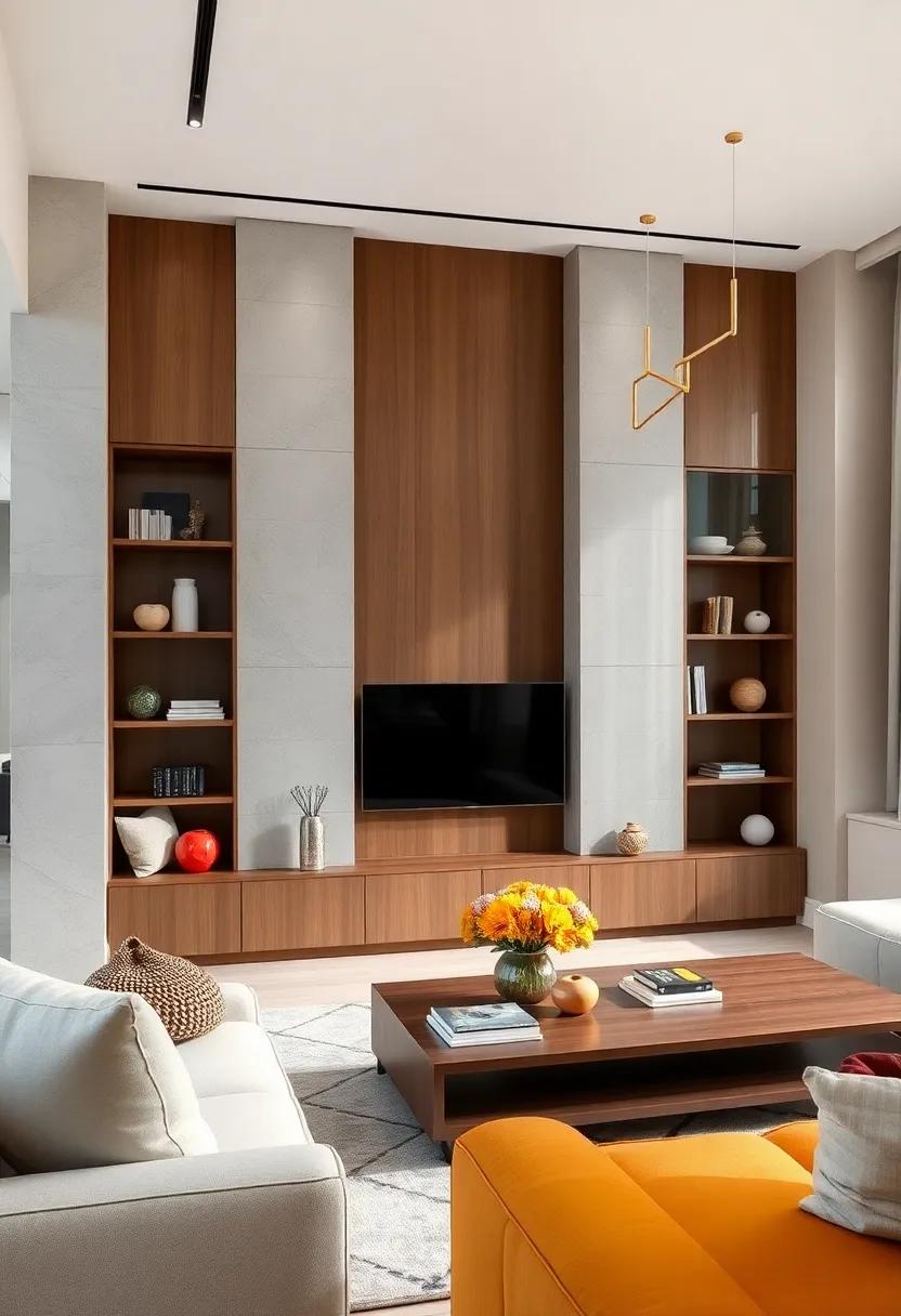 Artistic⁢ Shapes: Break away from‍ the conventional with a​ wall⁣ unit designed⁢ in unique shapes,adding a sculptural quality to your living room ⁣while ⁤providing ‌necessary storage