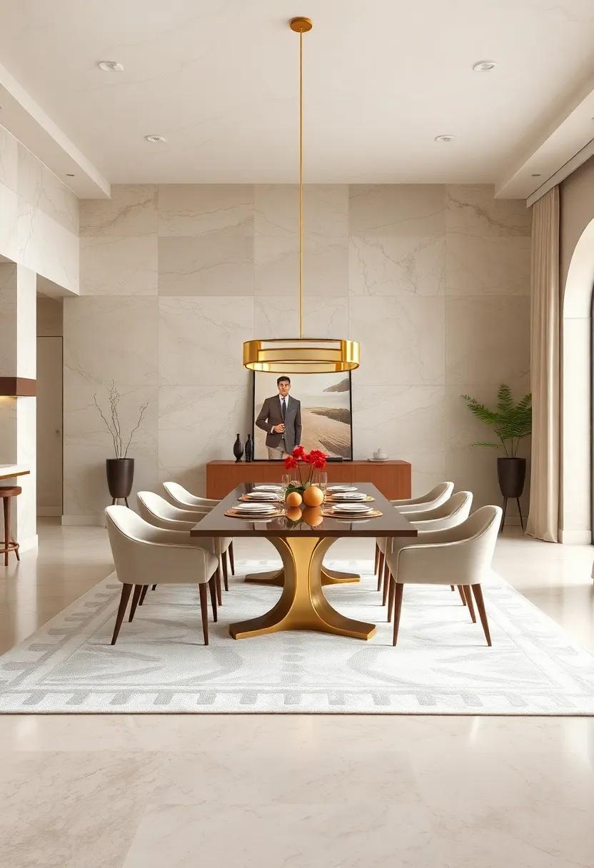 Use an oversized⁤ area ​rug in a soft cream hue to ⁢anchor the dining table and⁤ add a cozy ⁤feel underfoot