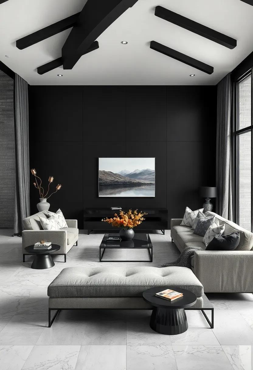Blending⁢ Styles: ⁢Combine modern and traditional black furnishings for a unique lived-in charm without sacrificing luxury