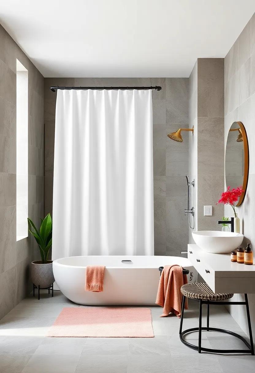 choose a Minimalist Shower Curtain