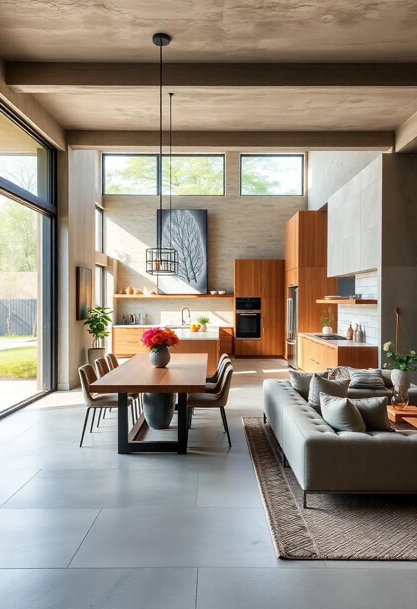 Blend with Nature: incorporate large windows⁣ and sliding glass ⁣doors to seamlessly connect your kitchen and dining area with ⁣the outdoors, bringing‌ in ‍natural⁢ light and ​fresh air
