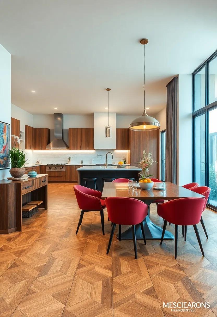 Seamless Flooring:⁢ Consider uniform flooring throughout‍ the ⁣kitchen and dining area ⁤to create ​visual continuity and a spacious feel, enhancing your home’s ‍flow
