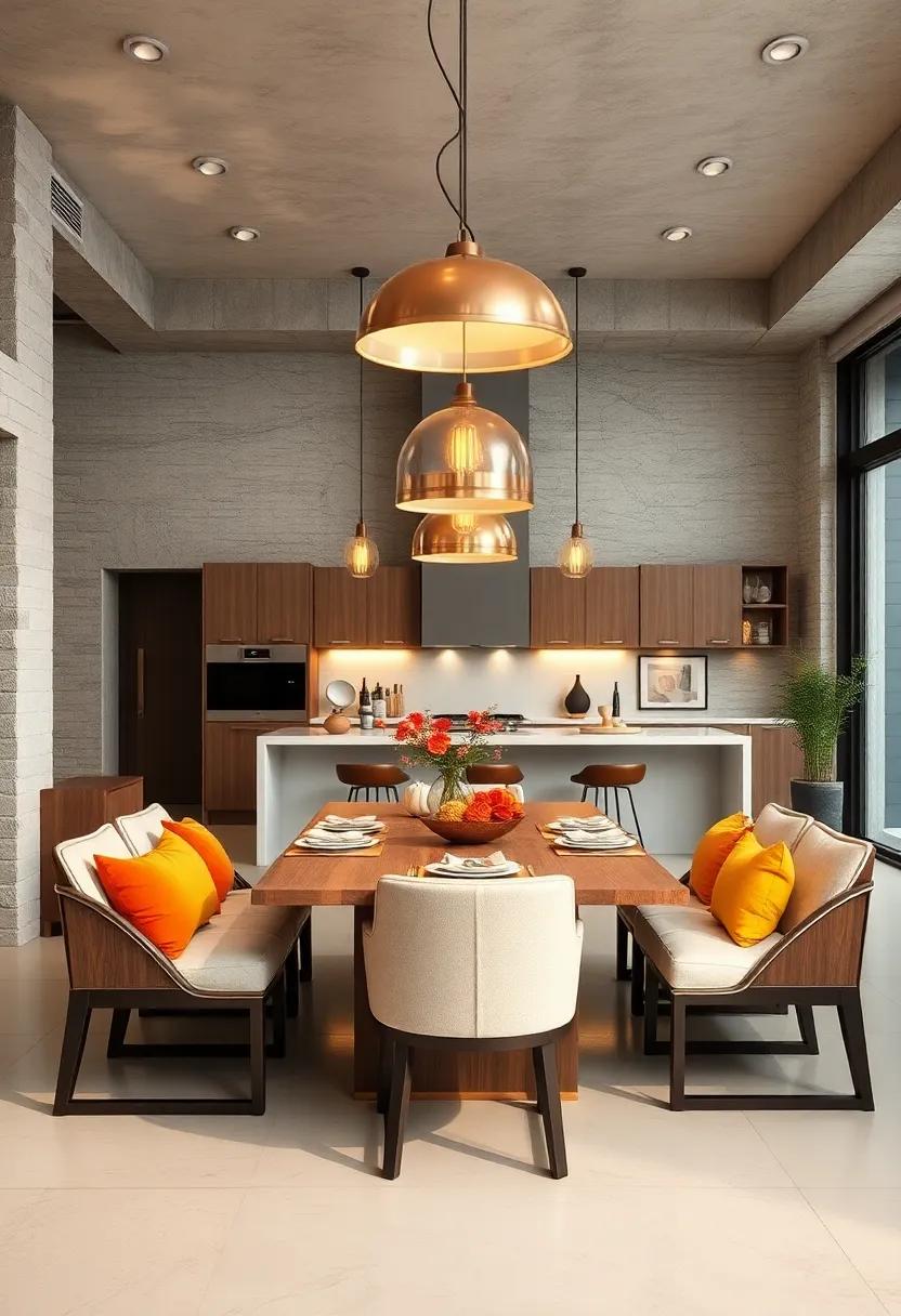 Statement Lighting: Learn how bold‌ pendant lights above ⁤the dining ⁣table⁢ can⁢ act as focal points, elevating the‌ ambiance of your open-concept design