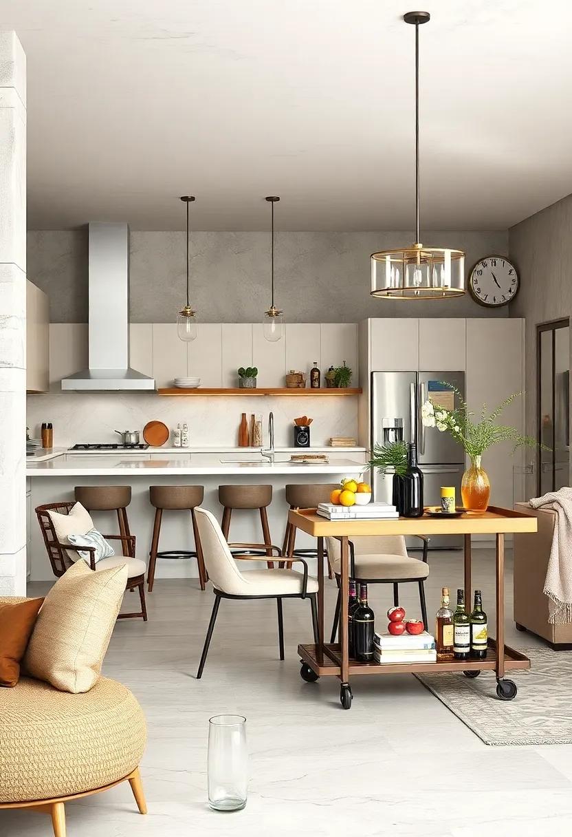 Stylish Bar‌ Carts: Elevate your‍ dining experience with a chic bar cart ‍that not‌ only provides additional⁢ storage but also⁤ serves as ​a stylish⁢ serving ⁣station