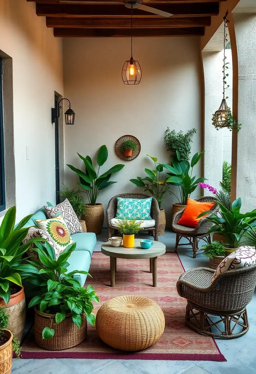 Create a Boho Tea⁣ Corner – Set up an outdoor tea station with colorful ceramics and herbal plants for an ‍inviting afternoon retreat