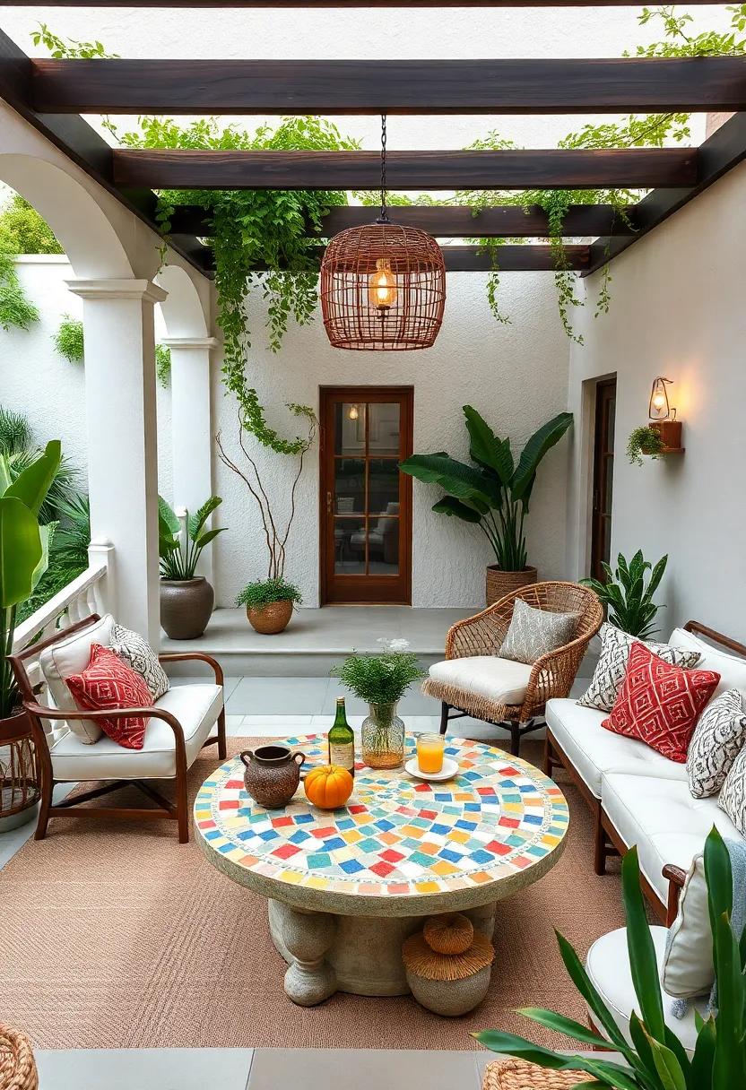 Introduce Mosaic Tables – Opt for a beautiful ⁤mosaic table as a centerpiece, seamlessly blending art and functionality