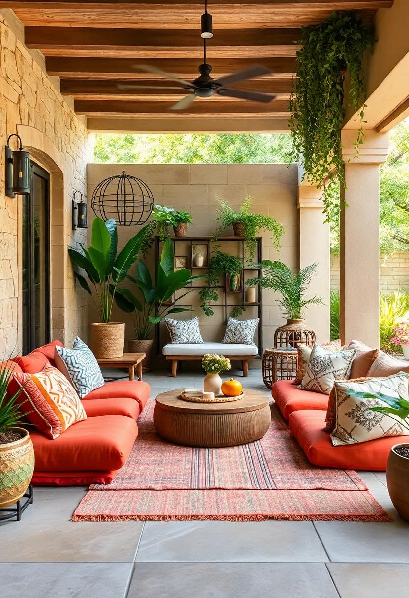 Utilize Floor Cushions – Scatter oversized floor cushions for additional seating that promotes casual ⁣lounging and comfort