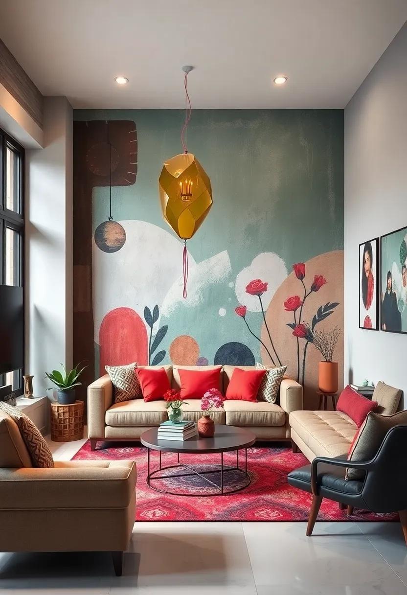 Unleash creativity with a hand-painted ‍mural accent ‌wall that reflects your personality, making ⁤your small living room ‌truly one-of-a-kind