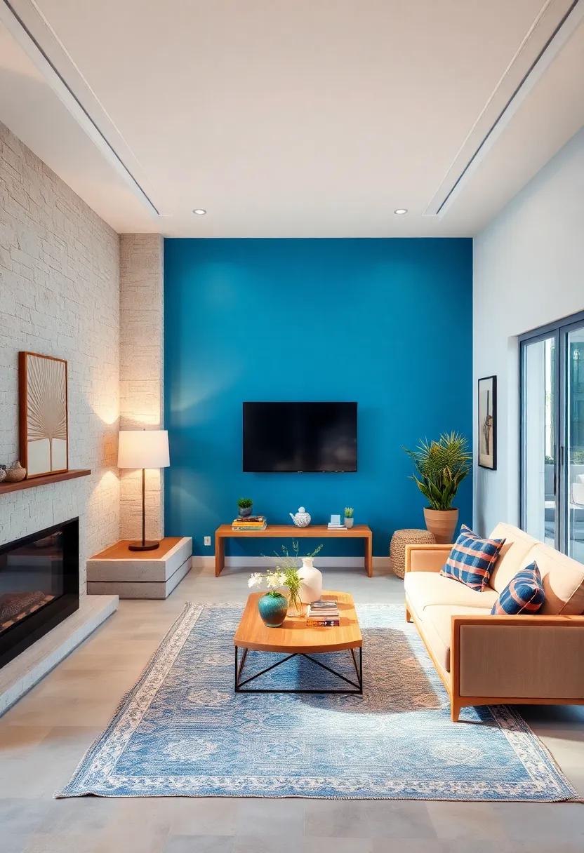 Invite tranquility with a cool blue wall that resonates⁤ with oceanic​ themes, softly adorned with⁤ nautical ⁣elements for a‌ relaxing coastal-inspired retreat