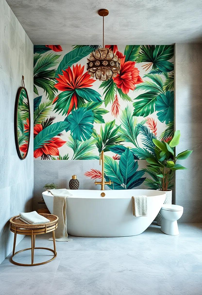 Geometric Tropical Patterns: Explore geometric prints that blend tropical elements with modern art, creating a dynamic‌ juxtaposition that⁢ invigorates your space