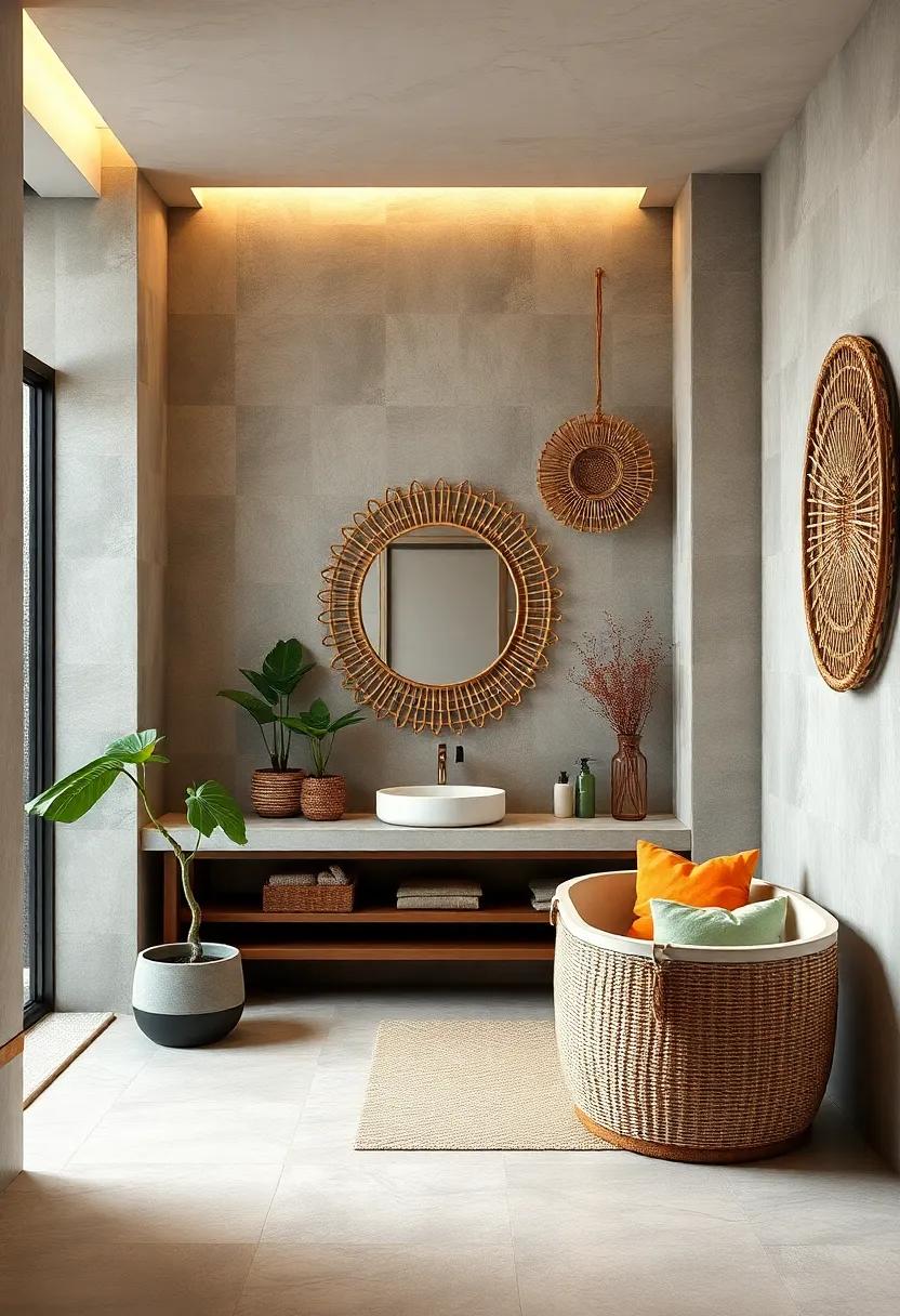 Rattan ‌or Bamboo ‌Accents: Incorporate rattan or bamboo wall ‌decor pieces, such ⁣as‌ mirror frames or wall baskets, to emphasize natural elements typical ‍of tropical⁣ environments