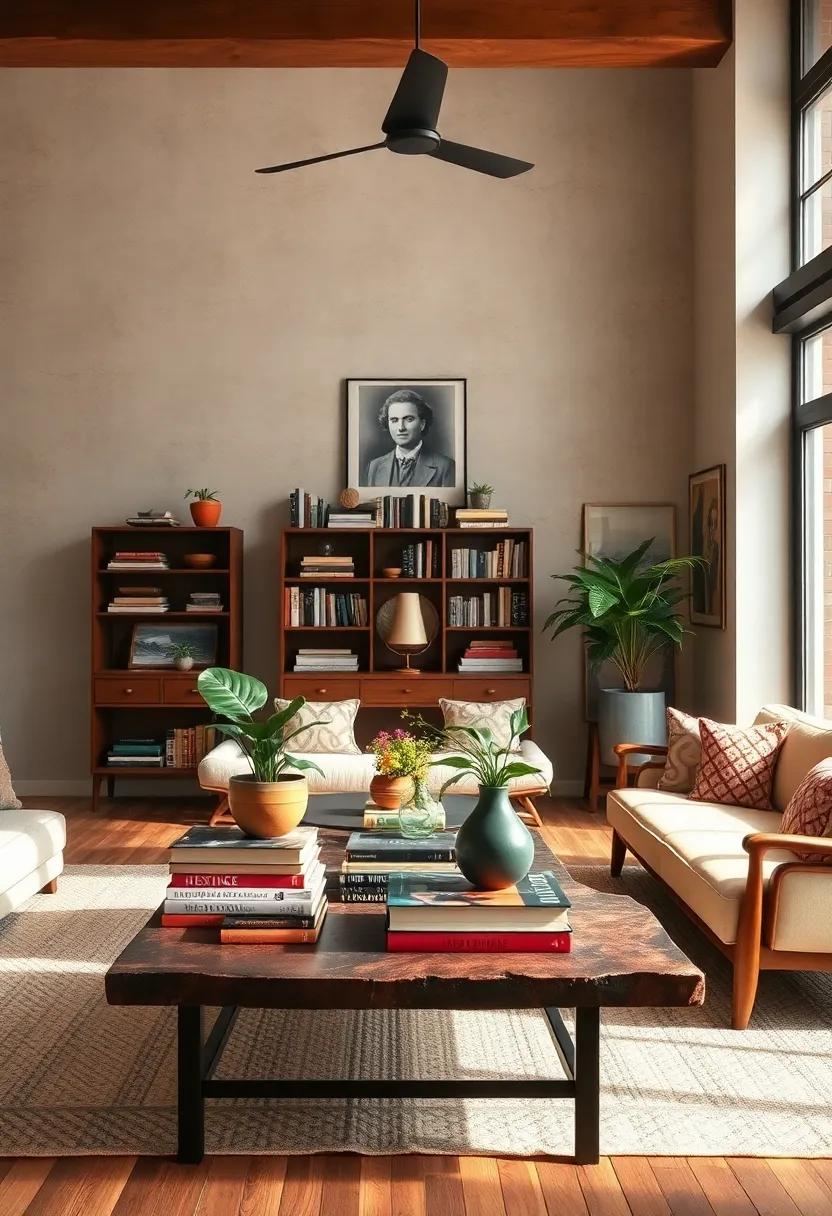 Accent‌ with Vintage Books:⁣ Use old books as decor elements, ⁤stacking them on tables or ⁢using them as plant stands to blend intellect with​ style
