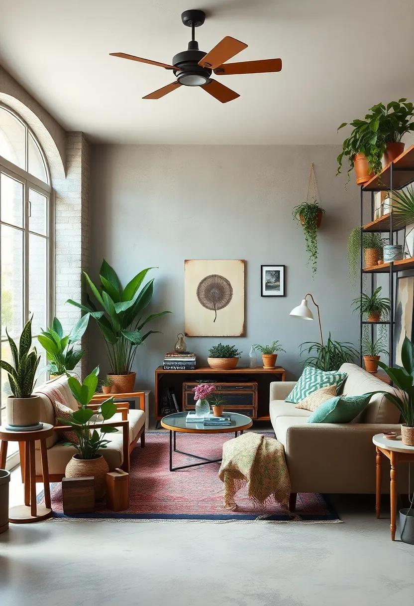 Set a‌ Bohemian Scene: Liven​ up your⁣ space with an array of plants and eclectic decor,fusing⁢ vintage pieces with ⁣bohemian charm ​for a relaxed vibe