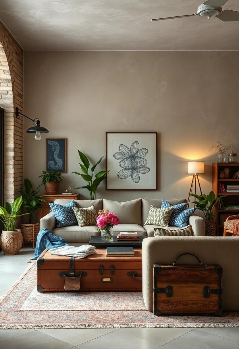 Vintage Finds in⁢ Unexpected places: Use items like old‍ suitcases ‌or crates as ‍unique end ⁢tables⁢ or storage ⁢solutions to⁤ add character and functionality