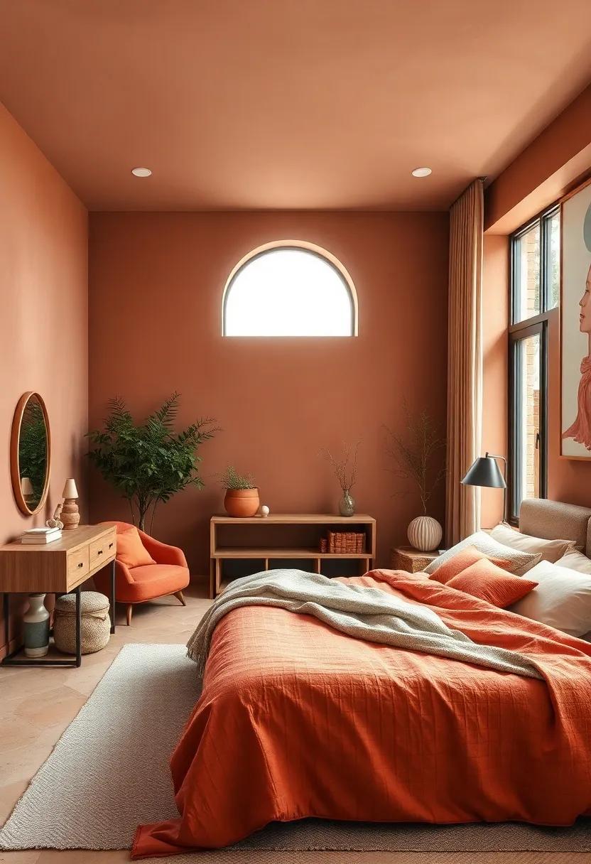 Terracotta: Embrace earthy tones with terracotta, which brings a⁢ rustic charm and grounding presence to your‍ sanctuary
