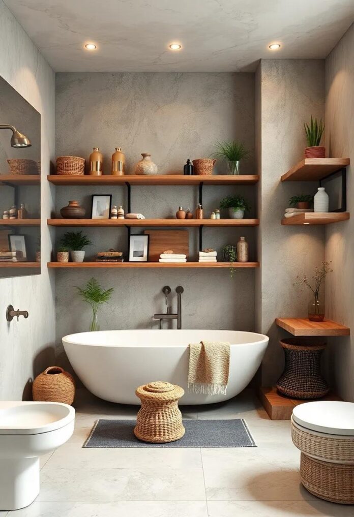 27-inspiring-ideas-to-elevate-your-boho-bathroom-with-stunning-open-shelving.jpg 27 Inspiring Ideas to Elevate Your Boho Bathroom with Stunning Open Shelving