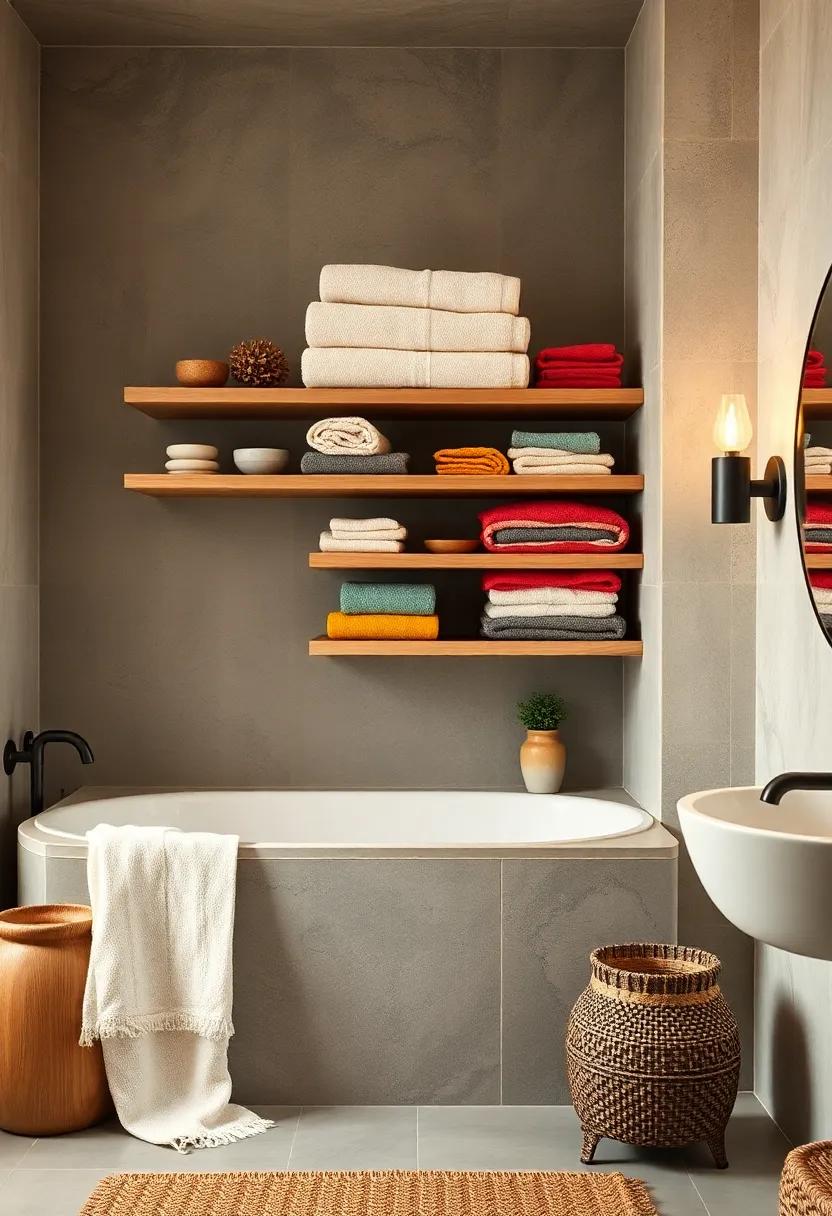 Beautifully Curated ‌Stacks: Stack an⁣ assortment of soft, folded towels and colorful washcloths⁤ to ⁢create an inviting ⁤and functional display