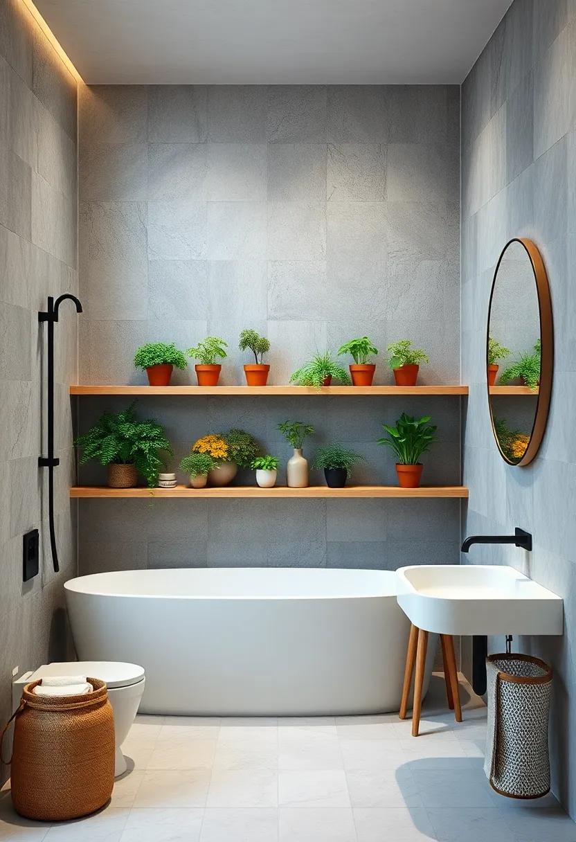 Floating Herb Garden: Create an ‌aromatic‍ herb garden by ​placing small pots of​ fresh herbs on your open shelving