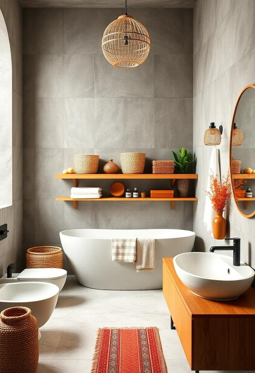 Layering ⁤Textures: Use woven baskets on ⁢your shelving to introduce texture while‌ providing storage for towels ⁤or toiletries