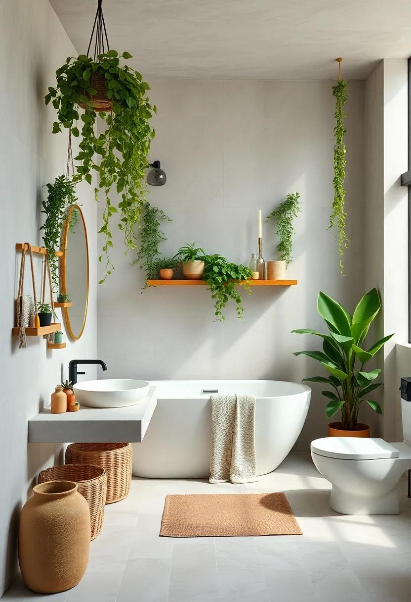 A Splash of Green: Introduce ‍hanging plants or trailing vines to create a lush, natural look that connects the indoors with nature