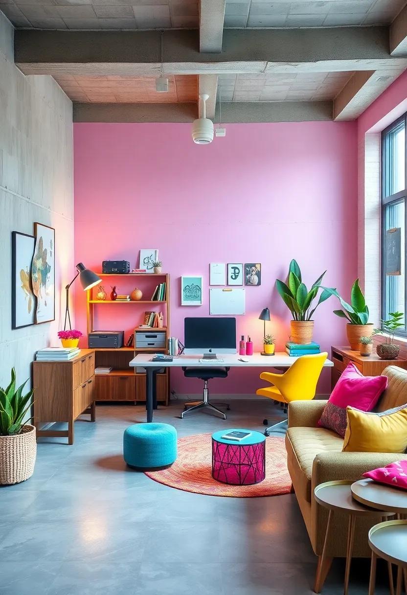 Color explosion: use quirky, brightly colored office supplies and accents to make your workspace pop with energy and creativity