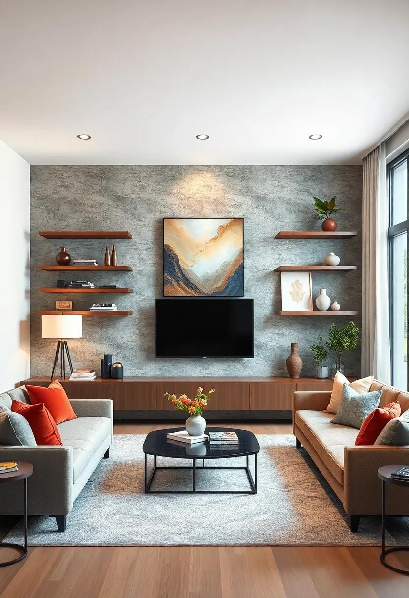 Create Zones: Use floating⁤ shelves⁢ to ⁤define different functional​ zones ​in your living room, such as⁢ a ‌reading‍ nook‍ or⁣ media area
