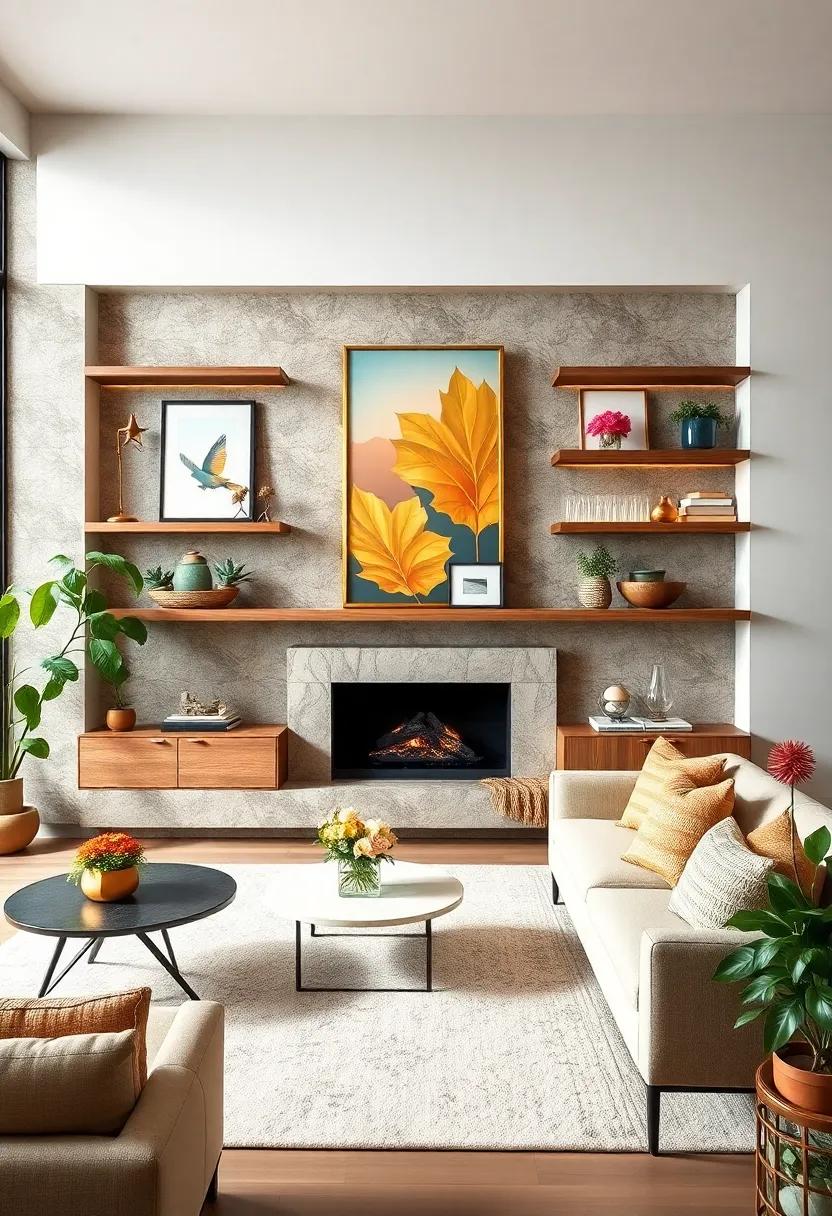Seasonal ⁢Themes: Change your shelf⁤ decor with each season;⁢ think autumnal ‍accents in⁤ fall and bright florals ⁢in spring for a livelier living room