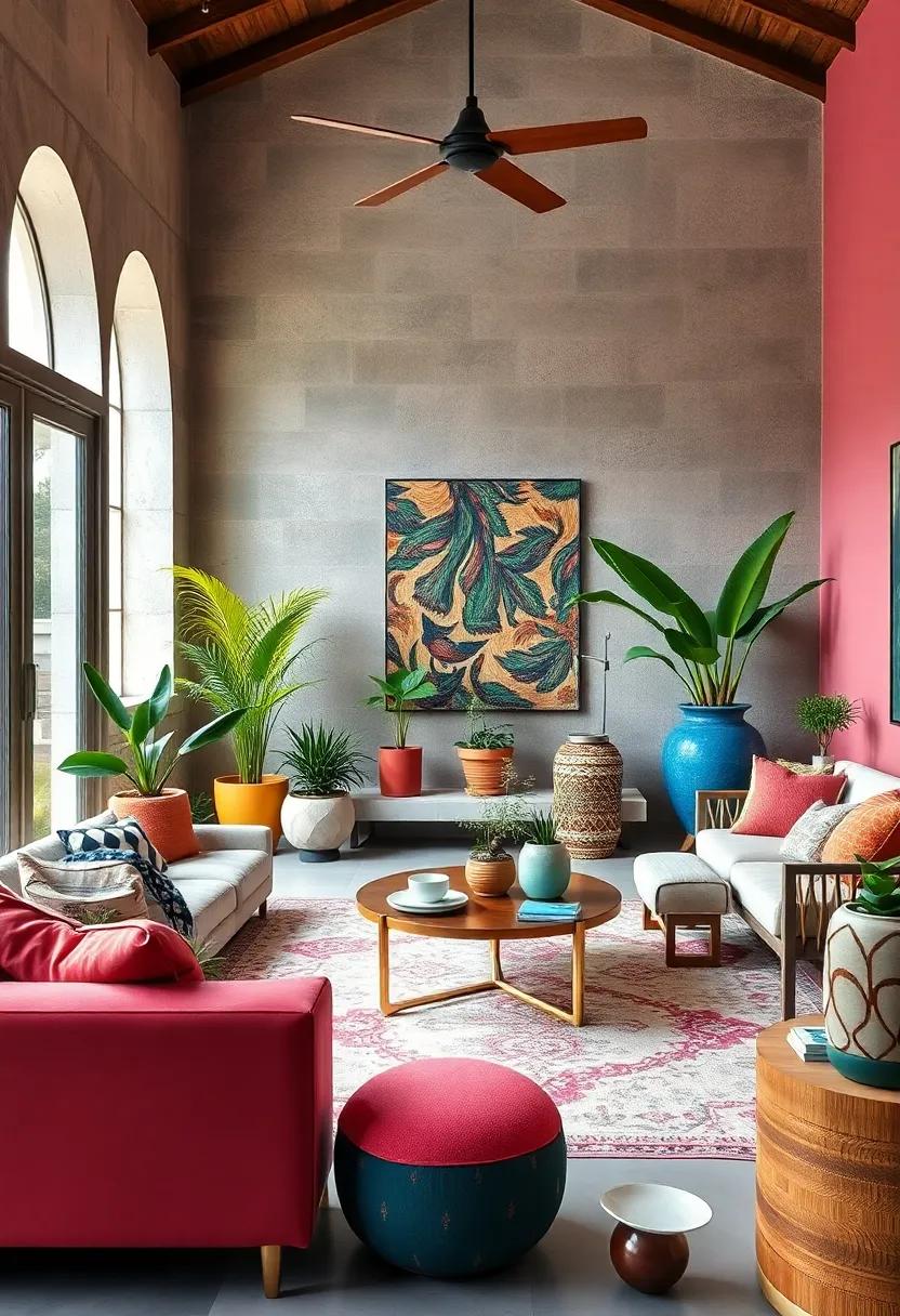 Indoor Plants: Use an array of​ colorful planters to display‍ lush greenery, ‍adding life and ⁤vibrancy while enhancing the boho​ aesthetic