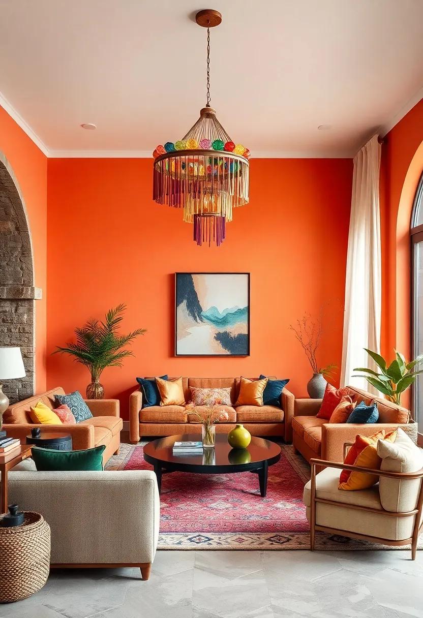 Unique Lighting⁤ Fixtures: install an eye-catching chandelier made⁢ from colorful glass⁤ or ‌a macrame pendant⁢ lamp⁤ to add a touch of whimsy and⁣ elegance