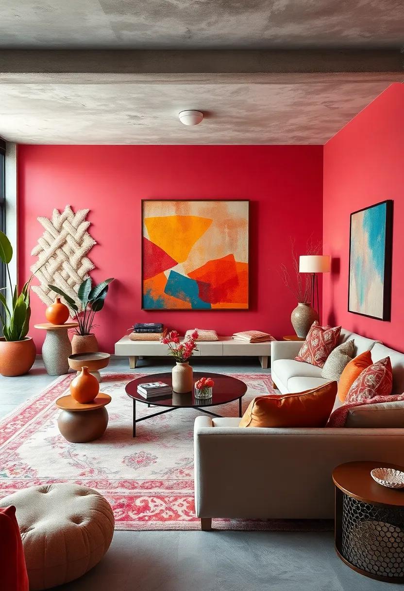 bold Artwork⁤ Galore:⁤ Curate ⁢a collection of ⁢vivid paintings,​ framed⁢ textiles, ‌and vibrant sculptures that‍ represent your personality and ⁢add character to the space