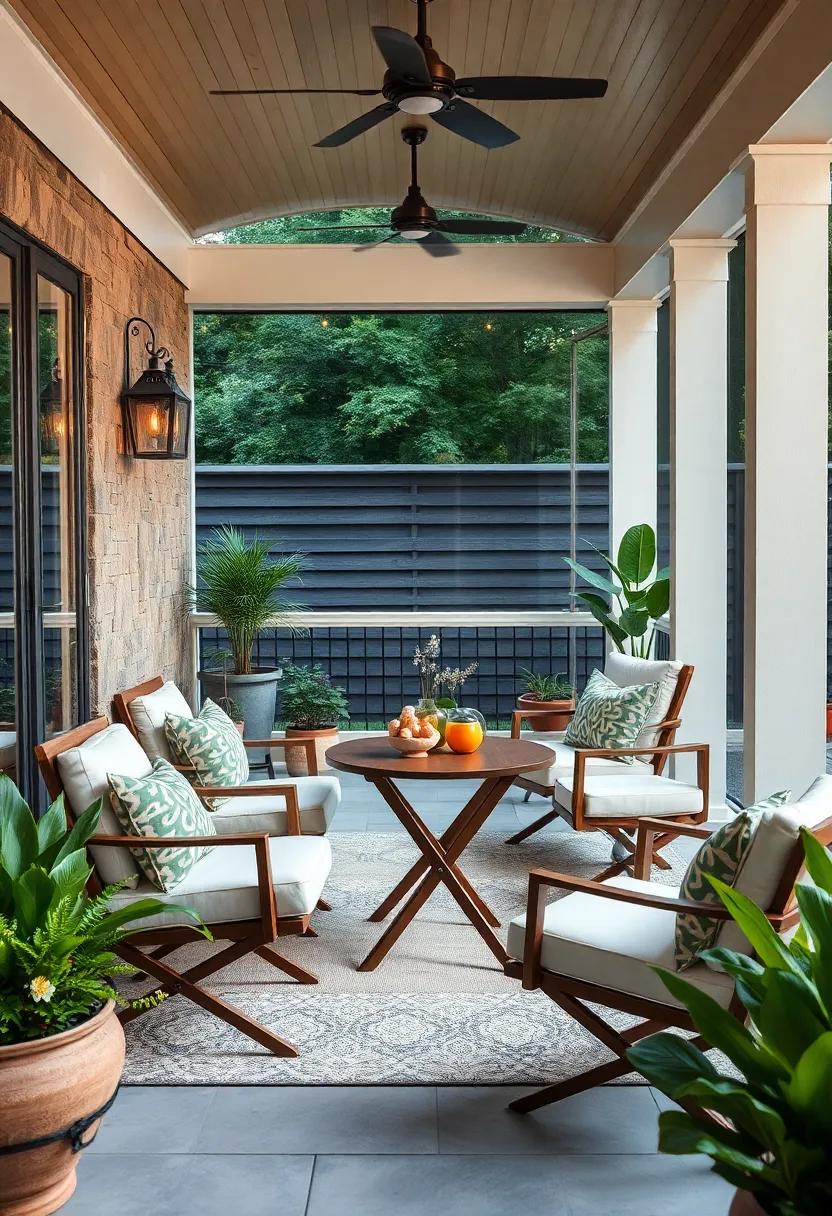 Embrace versatility with ⁢a mid-century modern folding table that⁤ complements sleek outdoor chairs, striking the ideal balance‌ between form and ⁤function