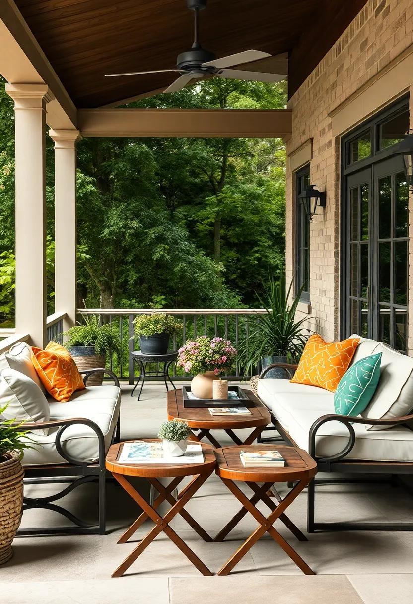 Delight in versatility with ​a ‌set of nesting foldable tables that can be spread out for⁤ conversations ⁢or‍ tucked away when not in use