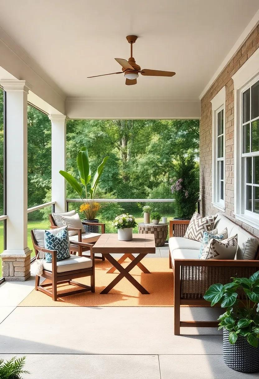 Maximize your space​ with a‍ wall-mounted ‌foldable table ​that can transform ⁤your screened⁣ porch​ into ​a multifunctional haven whenever you need it