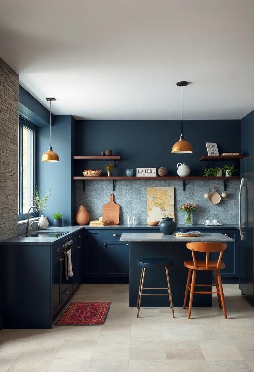 Charcoal Blue: A deep, moody hue that offers a contemporary touch to small kitchens, charcoal blue pairs beautifully⁢ with metallic accents