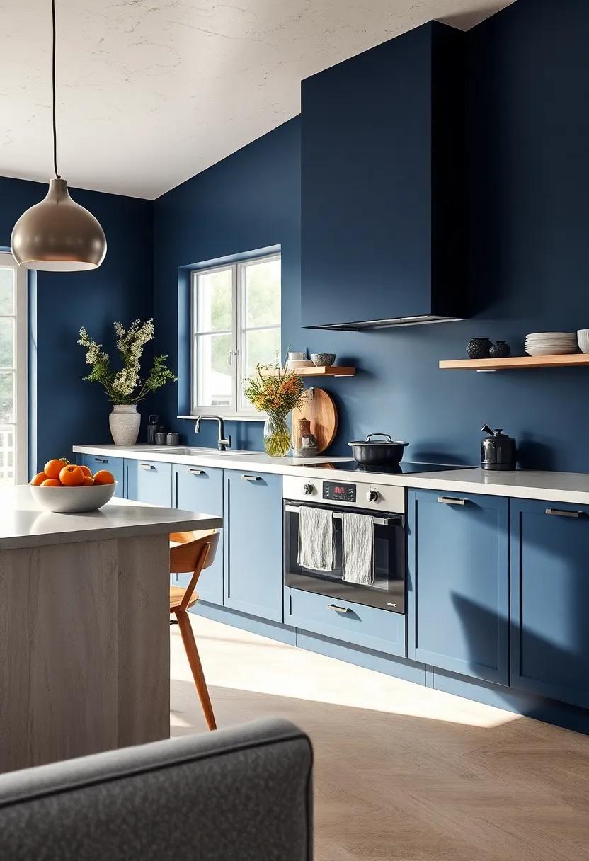 Deep Navy: ‌Bold and⁢ dramatic, deep navy can create a stunning contrast,⁣ making your kitchen ⁣feel‍ sleek and stylish
