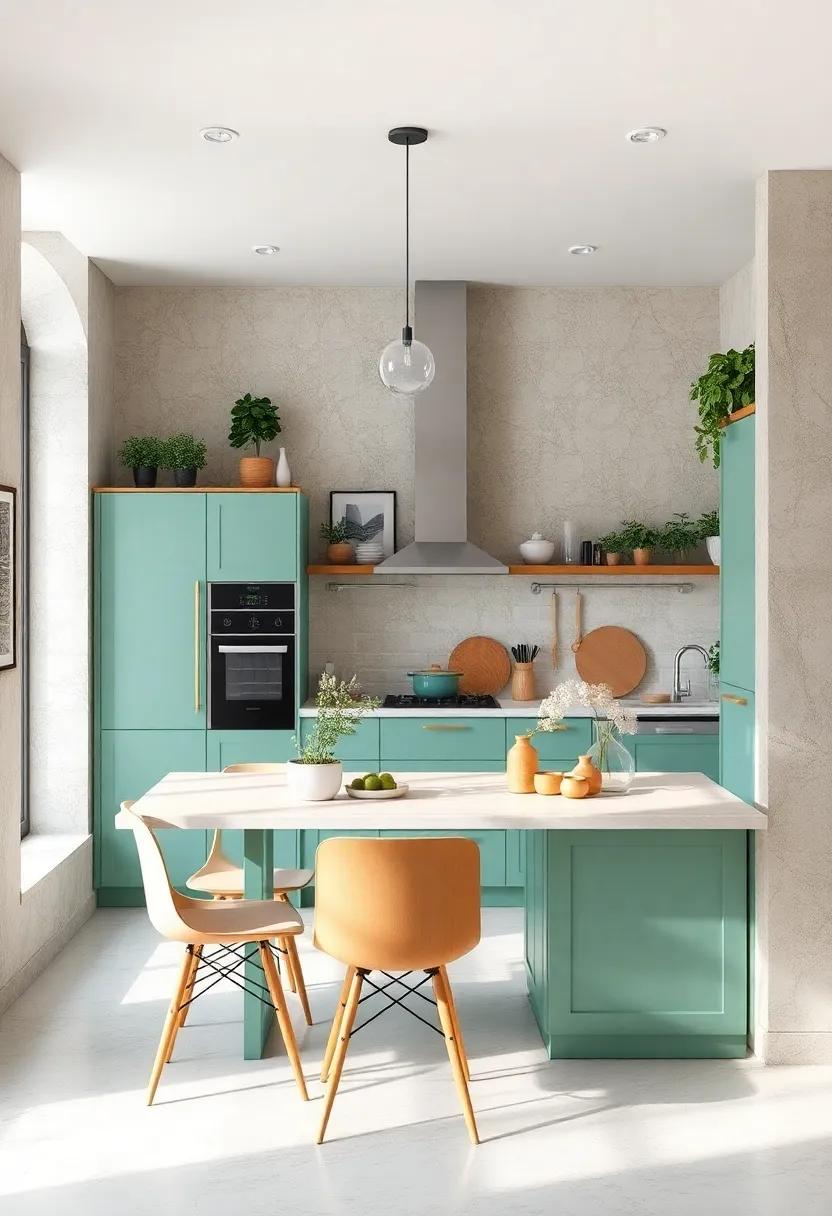 Minty Fresh: A playful pastel that combines freshness with fun, mint green can liven up ‌your cooking space and inspire creativity