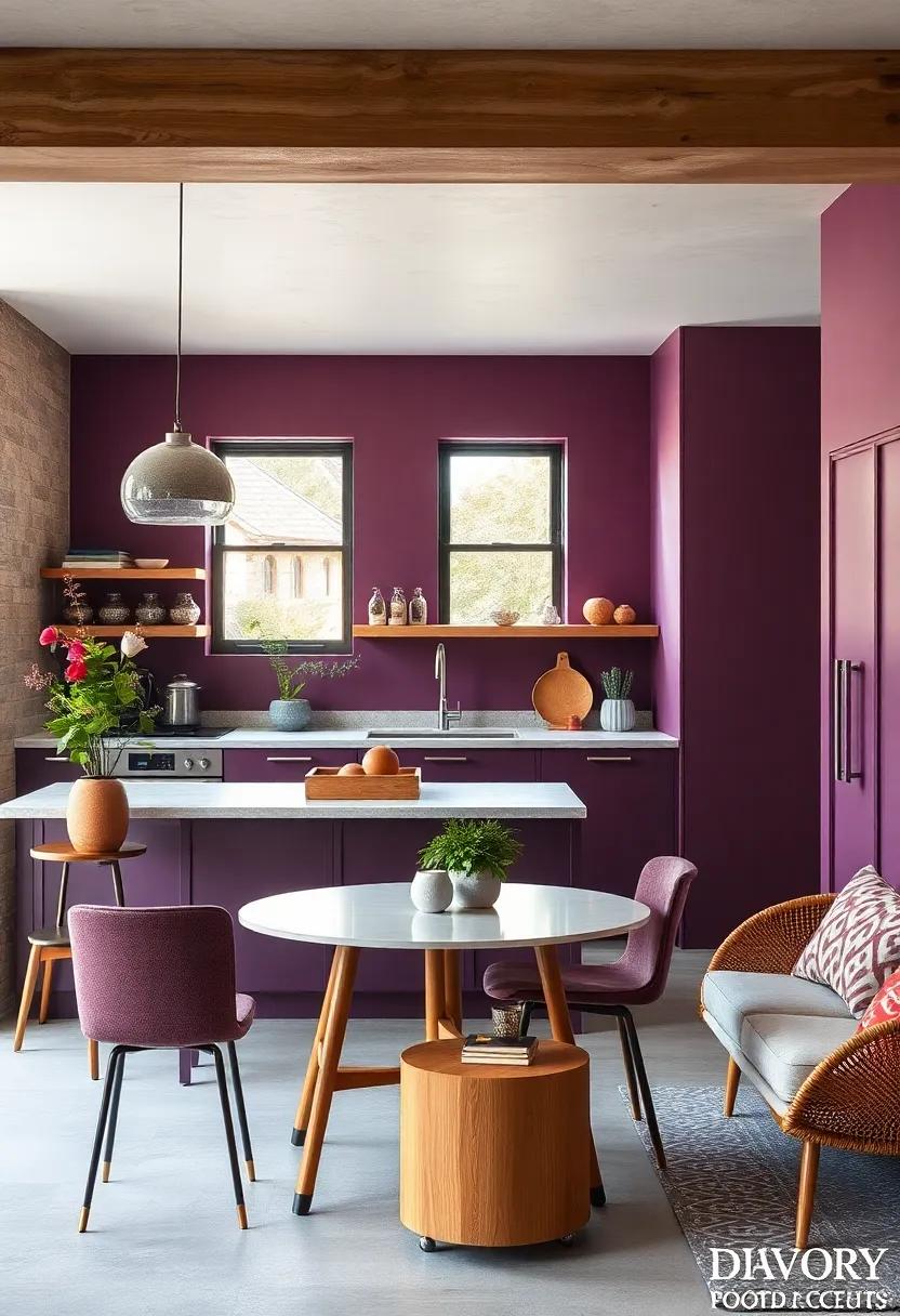Rich ​Plum: A ‍luxurious color that​ adds depth and richness, plum ​can make‌ a ⁤striking statement in any small kitchen
