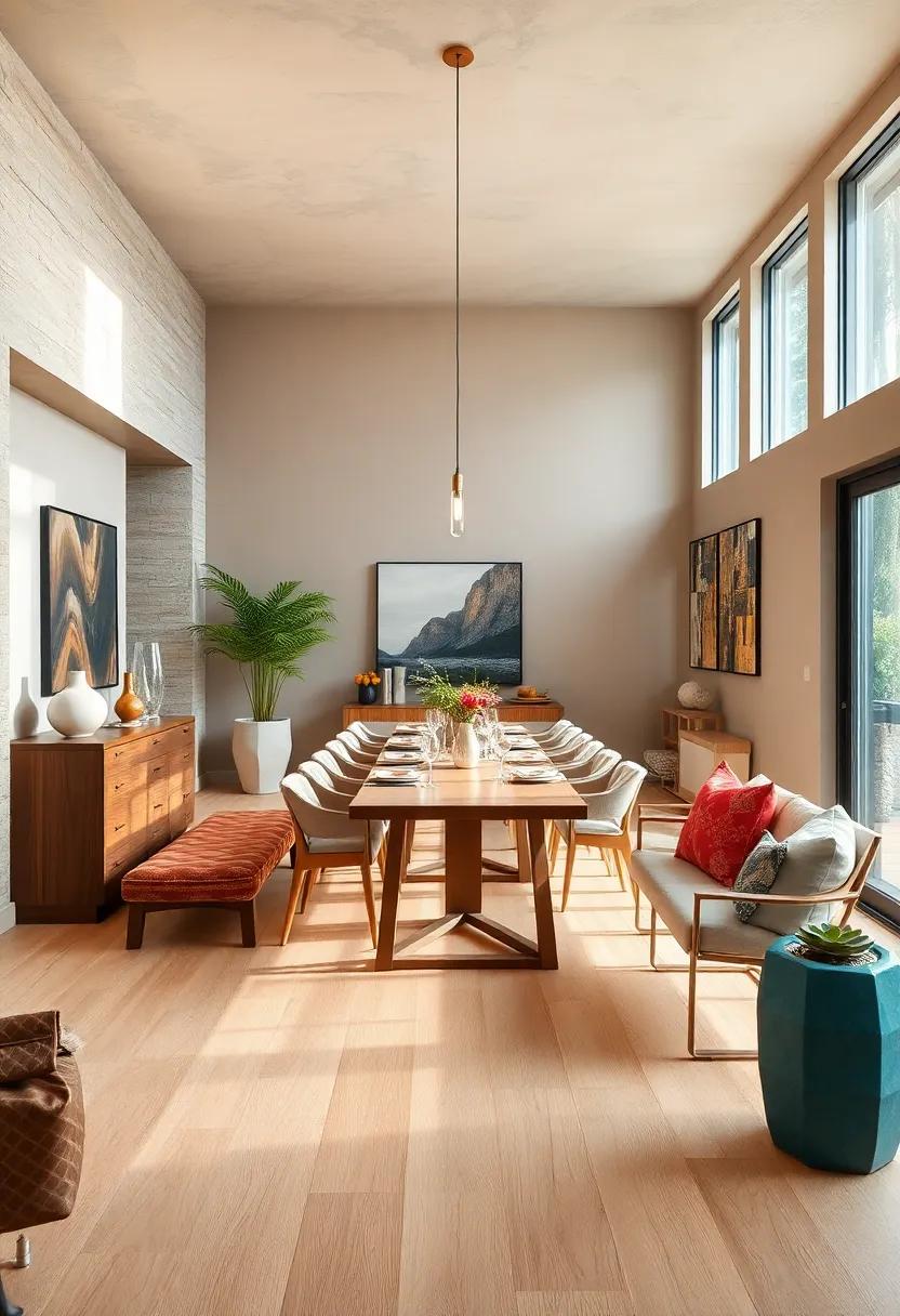 Maple Wood Beauty: Light ⁤maple floors paired with‍ warm⁤ taupe walls create a serene environment, ideal for intimate dinners and cozy brunches